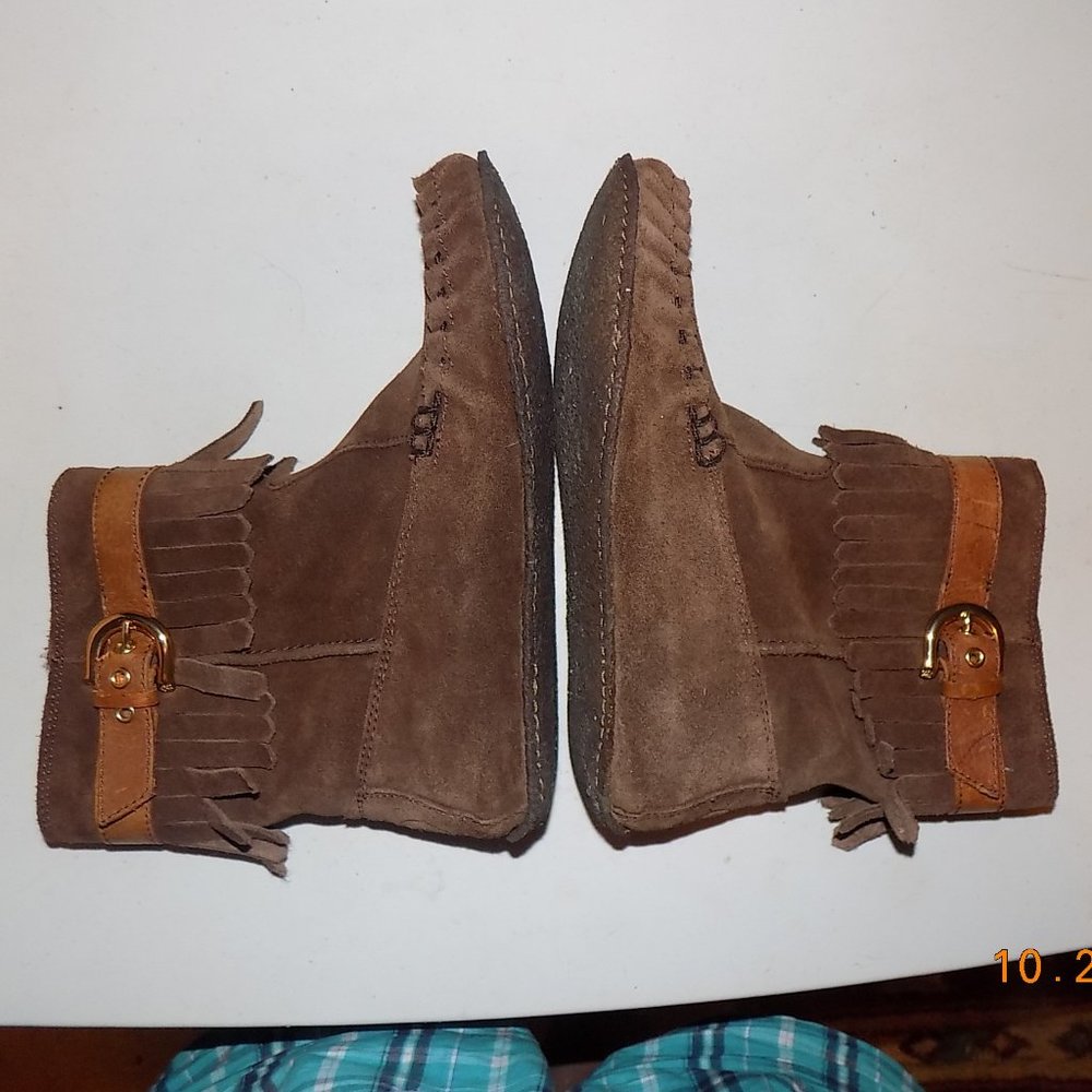 Juicy Couture Antone Suede/leather fringe boots US 6